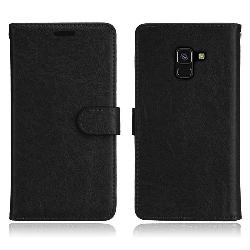 mobiletech-samsung-a8-2018-pu-leather-wallet-case-black